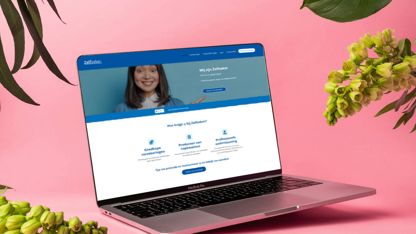 zelfzeker website design mockup